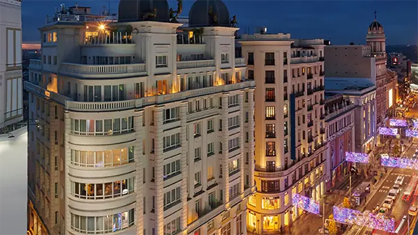 Gran Vía rooftop view